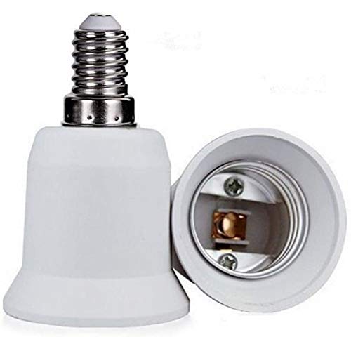 2-Pack E14 to E26 Adapter 14mm Base Screw Light Socket Converter (E14 to E26 Adapter)