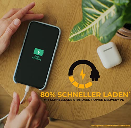 Steckdose Schnellladegerät USB-C USB-A PD 3.0 QC Helios Standard Klassisch Unterputz Wand kompatibel mit GIRA Jung Merten Busch Jaeger Reinweiß Alpinweiß Smartphone Tablet Power Delivery Quick Charge