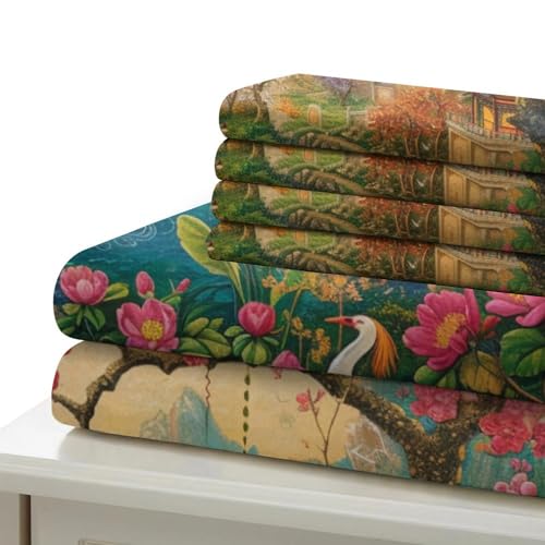 Linge de lit king oiseaux 3D en microfibre premium et finitions soignées - 6