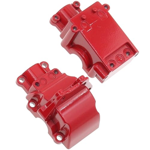 Image of 2PCS Metal Front and Rear Differential Gearboxes Housing Cover Compatible with WLtoys 1 /14 144010 144001 144002 1 /12 124016 124017 124018 124019 RC Car Upgrades Parts (Red)