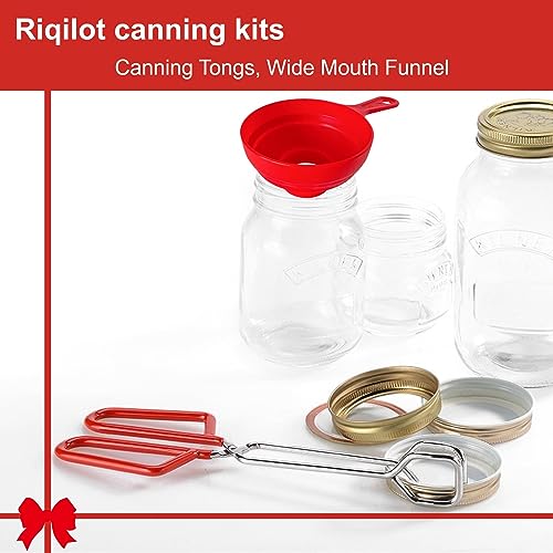 Riqilot Canning Supplies Starter Kit Kitchen Tool Set Include Canning Tongs, Jar Wrench, Magnetic Lid Lifter, Wide Mouth Funnel thumb #4