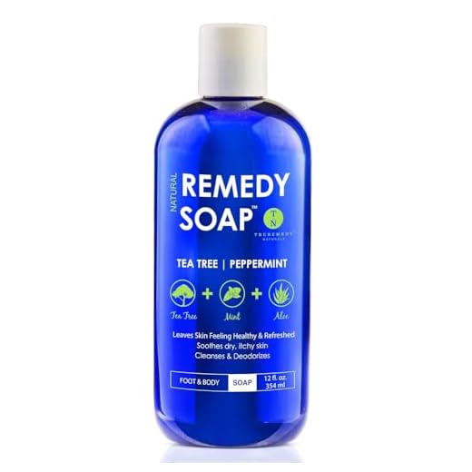 Remedy Soap Tea Tree Oil Body Wash, Helps Body Odor, Athlete’s Foot, Jock Itch, Ringworm, Yeast Infections, Skin Irritations, Shower Gel for Women/Men, Natural Mint & Aloe Skin Cleanser 12 Oz