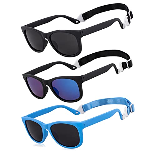 Image of MAXJULI Baby Infant Sunglasses Safe, Soft, With Adjustable Strap 0-24 Months BPA Free 7002