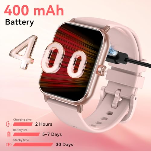 Image of Smart Watch for Women Men, 1.85 inchHD Touchscreen Fitness Tracker with Bluetooth Calling, 130+ Sport Modes, 5 ATM Waterproof Heart Rate Sleep Monitor, 7 Day Battery DIY Dial, Smartwatch for Android & iOS