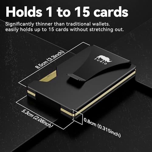 Card Wallet for Men Slim Minimalist: Metal Wallets with Money Clip - Rfid Thin Front Pocket Credit Card Holder - Gift for Men Husband Father at Anniversay Brithday2