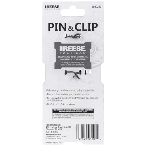 Reese Black Tactical E-Coat Pin and Clip