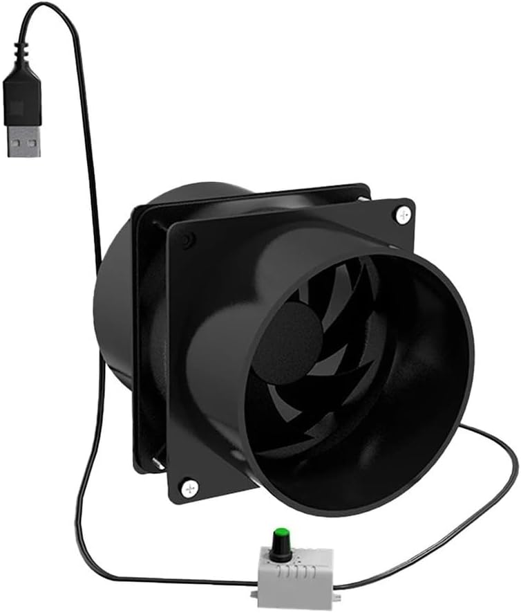 Simple Small Range Hood Installation Free Exhaust Fan Home Kitchen Speed Regulating Duct Exhaust Air Ventilation Fan Sheds(Only the fan)