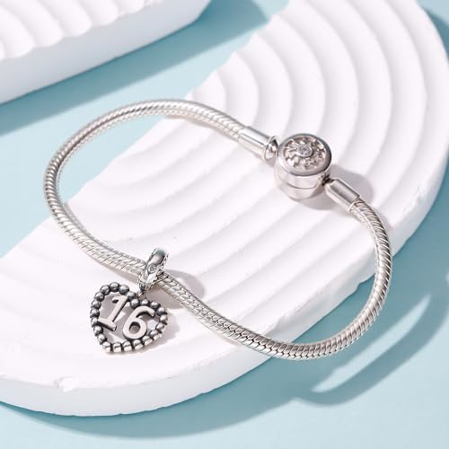 Image of 925 Sterling Silver Number Charm fits Pandora, Gift for Women