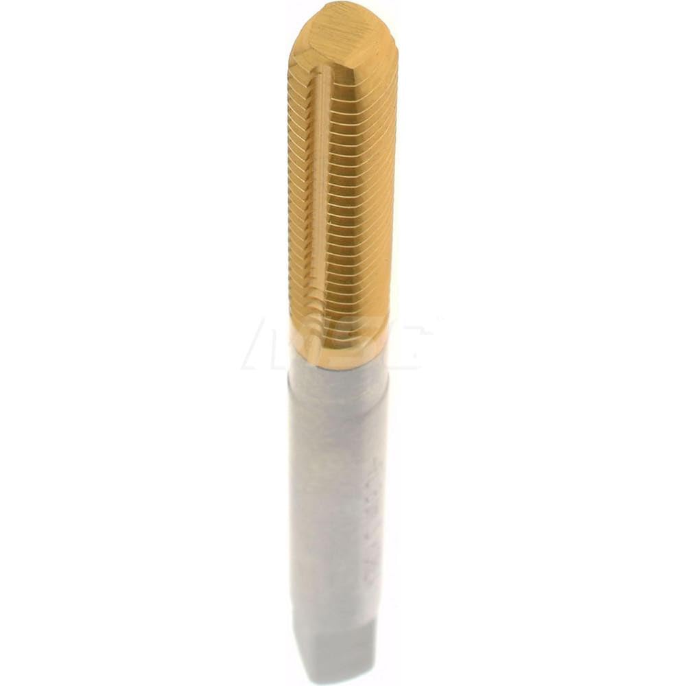Hertel Thread Forming Tap, #8-32 UNC, 2B Class of Fit, Bottoming Chamfer, High-Speed Steel, Titanium Nitride Finish, 3/4" Thread Length, 2-1/8" OAL