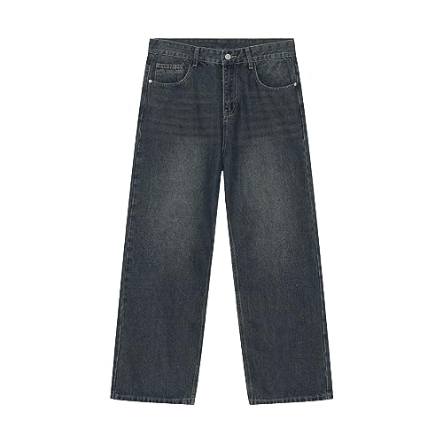 Pantalon en jean hip hop décontracté pour homme coupe ample ultra confortable