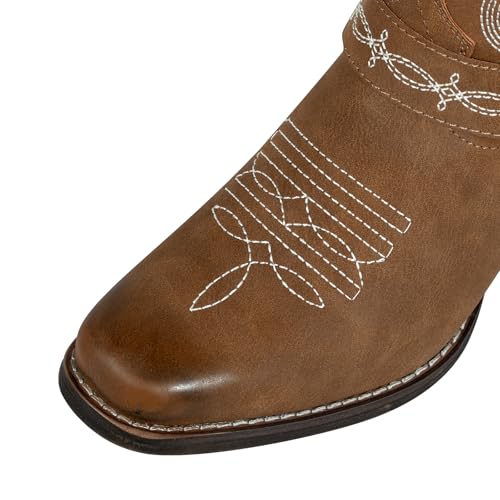J's.o.l.e Women's Square Toe Western Cowgirl Cowboy Boots Wide Calf Rodeo Riding Boots with Removable Harness4