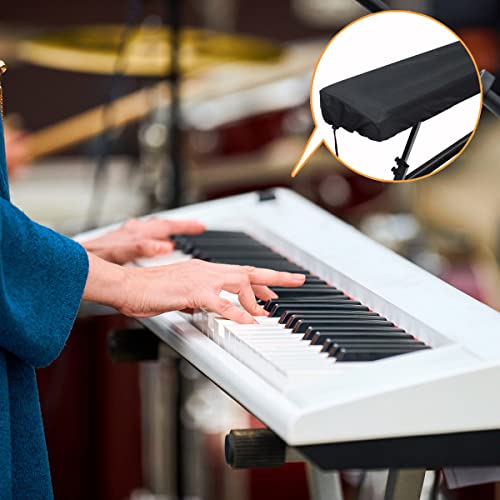 Klavier Abdeckung 88 Tasten, Abdeckung für Klaviertastatur mit Kordelzug zum Schutz Elektronischen Klaviertastatur (135 x 30 x 16 cm)