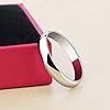 Meixao Unisex Solid 925 Sterling Silver Highly Polished Wedding Ring 4mm Band In Sizes J-Z (K) #4