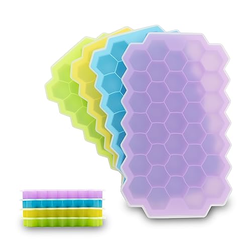 Stampo Per Ghiaccio In Silicone Con Coperchio – 3 Vaschette Riutilizzabili Per Cubetti Grandi 5 Cm – Contenitore Freezer Anti-odore - 2