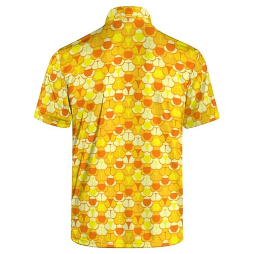 Image of Men's Funny Golf Shirts Hawaiian Polo Shirts 80S Flashes Polo Shirts Funny Hawaiian Beach Summer Golf Polo Shirts