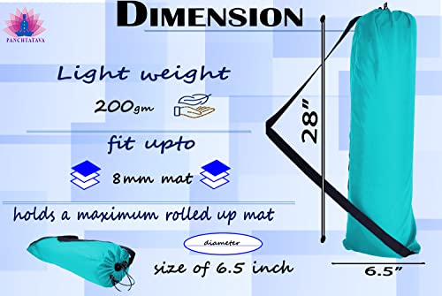 Image of Panchtatava Polyester Luxury Firoji Strechable Dori.Lockexercise Mat Cover Bag ONLY With Broad Strap, Blue