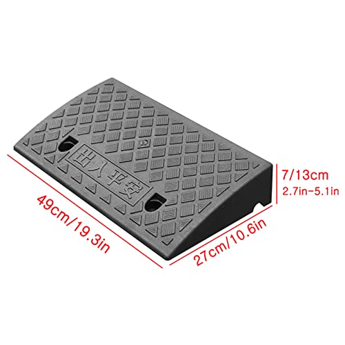 Rampa para bordillo WORDFUN, rampa ligera antideslizante para puertas, rampas de umbral de plástico de 7 a 13 cm, para entrada de vehículos, sillas de ruedas, aceras, automóviles, scooters, bicicletas y motocicletas miniatura 3