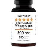 MONOHERB Fermented Wheat Germ Extract 500 mg - 180 Capsules - Spermidine