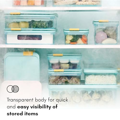 Image of LocknLock Freezer Fit 1.05 L Container | Airtight Stackable Food Storage for Meal Prep | Microwave & Dishwasher Safe | BPA Free Freezer Container with Lid