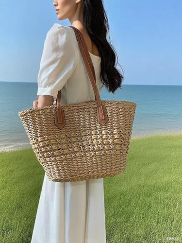 Bolso Tote de Paja Eiyye para Mujer miniatura 2