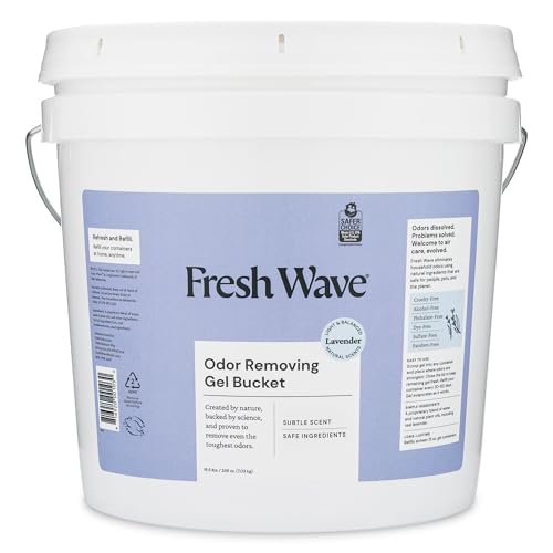 Image of Fresh Wave Odor Removing Gel Bucket, 15.5 lb. (248 oz.) | Lavender Scent Refill | Odor Absorbers for Home | Safer Odor Relief | Natural Plant-Based Odor Eliminator | For Cooking, Trash & Pets