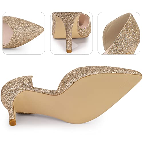 Perphy Glitter Pump Pointed Toe Slip-on Stiletto Heels Pumps for Women3