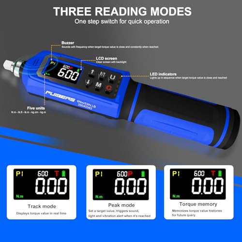 PUIBERS 46 Pcs Digital Torque Screwdriver Set