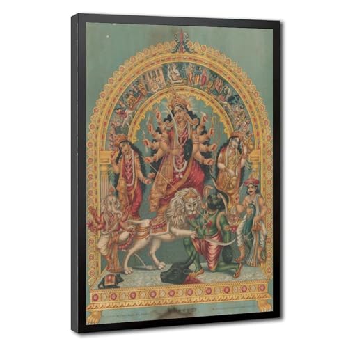 Toile Shri Shri Durga 1890 cadre de decoration vintage haut de gamme
