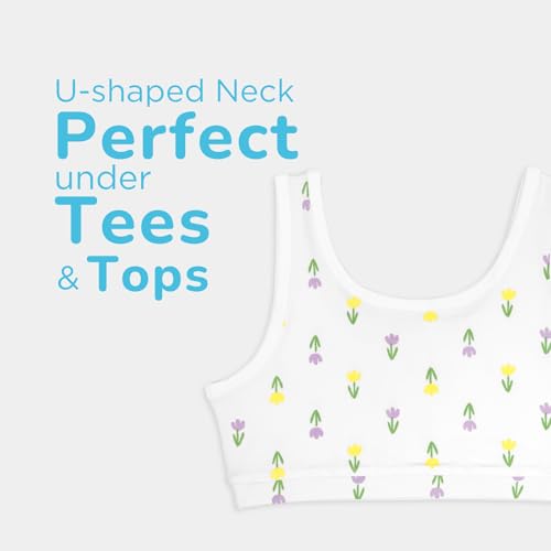 Image of YouGotPlanB Cotton Sports Bra | Ages 8-16 Years | U-Shaped Style | Non-Padded, Double-Layered for Coverage