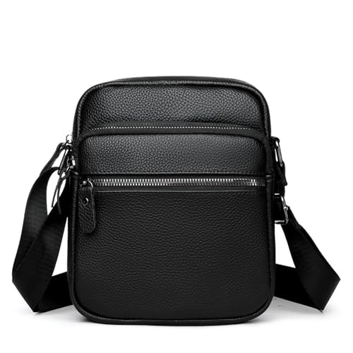 Bolso de hombro para hombre vertical confeccionado en cuero premium para viajeros exigentes