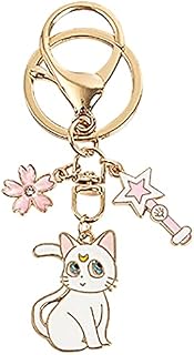 Guagua Sailor Moon Cute Keychain Cartoon Magic Cat Keychain Kawaii Keychain
