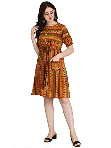 Image of GRECIILOOKS Women's A-Line Rayon Mini Dress