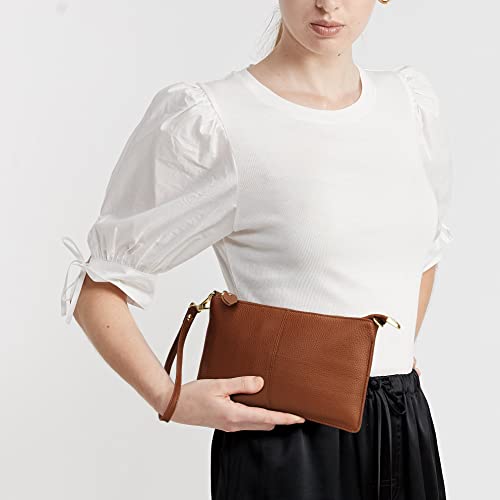Image of Uromee Wristlet Wallet Clutch Purses for Women Genuine Leather Crossbody Bag Handbag with Detachable Shoulder Chain