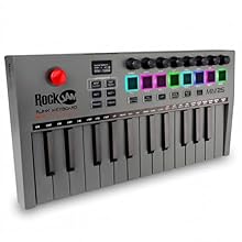 25 Mini Velocity-Sensitive Keys – Compact and responsive keys ideal for both beginners and producers on the go. Perfect for synth leads, bass lines, and more. 8 Backlit Drum Pads + 8 Control Knobs – Assignable MPC-style pads with note repeat and 8 36...