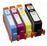 Lieferumfang: 4 x Tintenpatronen kompatibel zu HP364 XL (1 x schwarz, 1 x cyan/blau, 1 x magenta/rot, 1 x gelb)