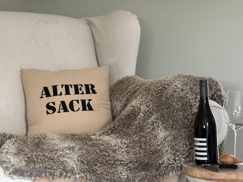 ORGANZABEUTEL24 1 Kissenbezug Alter Sack, Geburtstag, Jubiläum (40x40 cm)