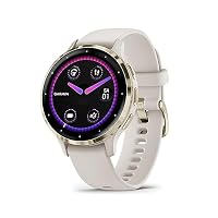 Garmin Venu 3S, 41 mm, GPS-Fitness-Smartwatch, Elfenbein/Softgold – Ansicht 1