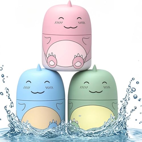 CloudMades Cute Dinosaur-Shaped Toilet Bowl Cleaner Bottle Bathroom Toilet Tank Cleaner with Ocean Jasmine and Peach Scent Three bottles can be used for 9 months (Ocean&Peach&Jasmine)