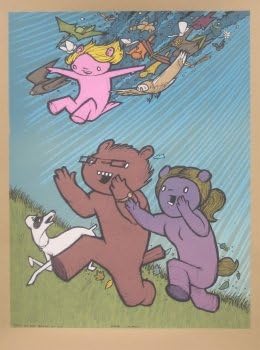 Gotcha (i promise) Art Print 2012 Limited Edition Silk Screen Print Art Print Jay Ryan Original Signed and Numbered Bird Machine Prints, Art Print, Completed Edition