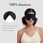 ALASKA BEAR Sleep Mask Memory Foam Contoured Eye Cups for Women and Men, Soft 3D Blackout Eye Mask for Sleeping No Pressure on Eyelids and Eyelashes Protection, Earplugs Set, Black - Image 2