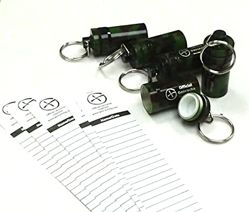 Geodox - Juego de 5 microcontenedores, diseño de camuflaje + logsheets Cover