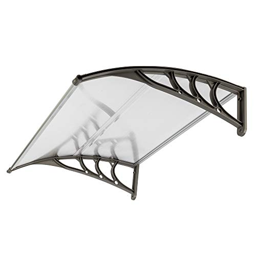 STERXONE-Durable-Door-Awning-Window-Awnings-Exterior-Rain-and-Sun-Best-Front-Door-Awning-Polycarbonate-Cover-Outdoor-Patio-Canopy-Shetter-with-Aluminum-Fixing-Bars-ABS-Curved-Bracket-30-x-40-E STERXONE Durable Door Awning Window Awnings Exterior Rain and Sun Best Front Door Awning Polycarbonate Cover Outdoor Patio Canopy Shetter with Aluminum Fixing Bars ABS Curved Bracket 30 x 40 E