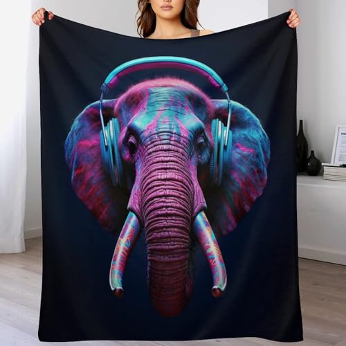 Manta de elefante de franela tacto aterciopelado y acabado premium 140x180 cm 2