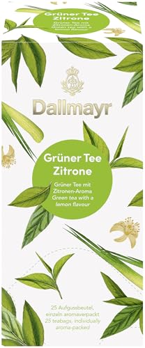 Dallmayr Tee Aufgussbeutel - Grüner Tee Zitrone, 1er Pack (25 Beutel)