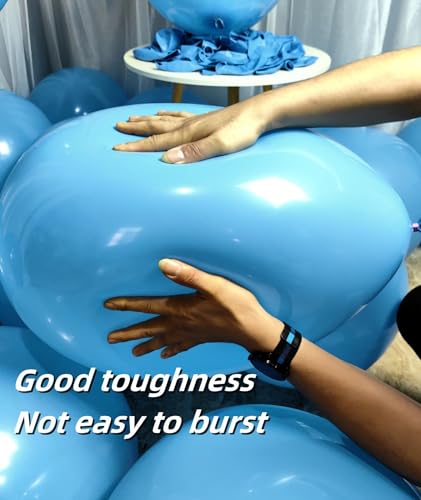 Image of 90 Pack Light Blue Balloons 18 Inch Blue Latex Large Balloons for Party Decorations and Events ZWZLIULIAN