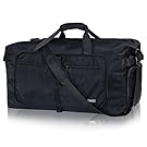 Fmeida 65L Duffle Bag with Shoes Compartment, Foldable Travel Duffel Bags for Men Women, Large Packable Travel Bag Water Repellent & Tear Resistant (Black)