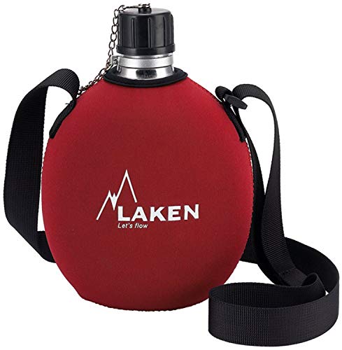 Laken M121582 - Cantimplora aluminio con funda roja