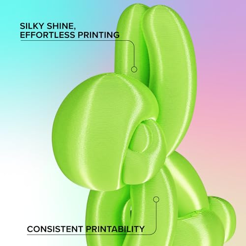 Image of Polymaker Panchroma Silk PLA Filament 1.75mm 1kg, Shiny Lime, New and Improved Formula, Better Strength, Printing Speed and Clog-Free. Works in Most FDM and Multicolor 3D Printers.
