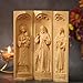 Handmade Prayer Altar of Jesus Christ/Our Lady Of La Vang/St. Dominic Catholic Triptych Religious Gifts Wooden Home Altar Jesus Christ