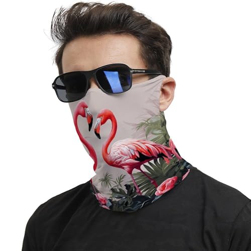 Neck Gaiter Face Mask Multifunctional Pink Peach Print Uv Mask Face Cover for Sun Protective2